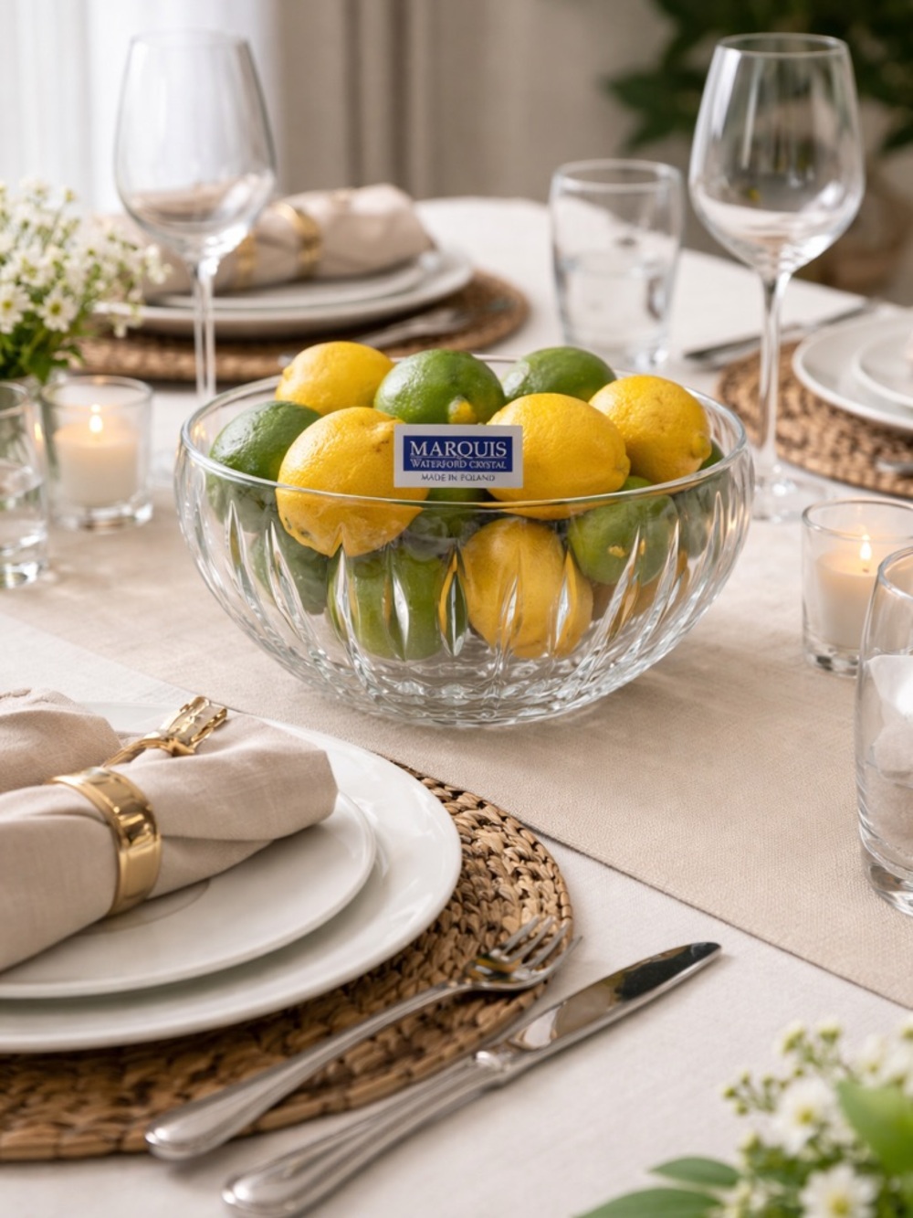 Waterford Crystal Marquis Clear Cut Glass Ariel 7” Bowl